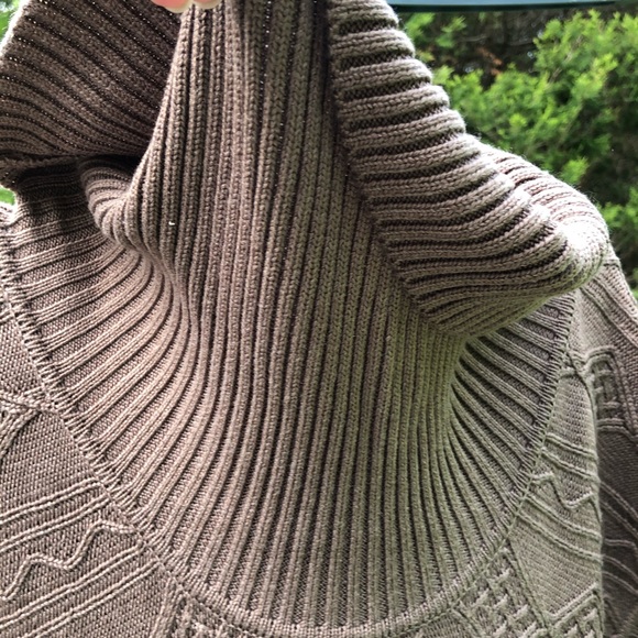 Calvin Klein Tan Brown Sweater Dress w Turtleneck - Picture 3 of 6